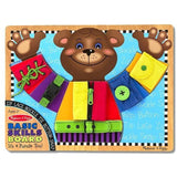 Melissa & Doug Bear Theme Basic Skills Board + Free Scratch Art Mini-Pad Bundle [37846]