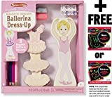 Ballerina: Magnetic Wooden Dress-Up Set + FREE Melissa & Doug Scratch Art Mini-Pad Bundle [88572]