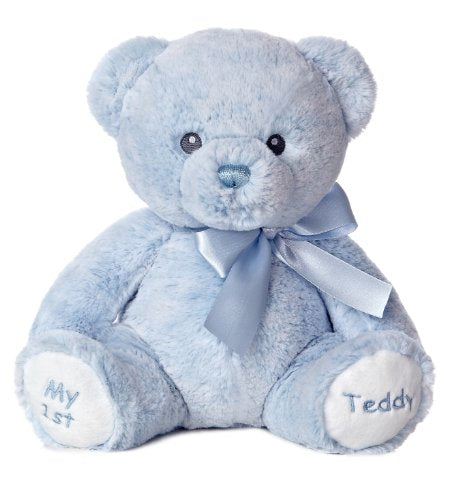 ebba My 1st Teddy Bear Plush, Blue, 12" Tall