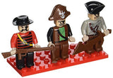Bundle of 2 |Brictek Mini-Figurines (2 pcs Police/Prisoner & 3 pcs Pirate Sets)