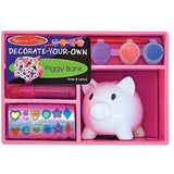 Melissa & Doug Ceramic Piggy Bank Decorate-Your-Own Kit + FREE Scratch Art Mini-Pad Bundle [31080]
