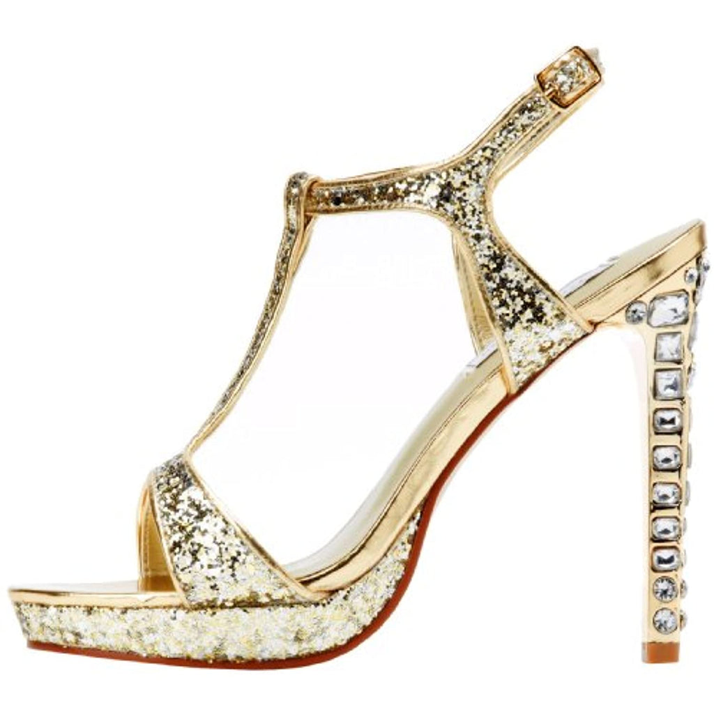 Touch Ups Women's Darcy Platform Sandal,Gold Glitter,11 M US