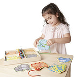 Melissa & Doug Alphabet Wooden Lacing Cards With Double-Sided Panels and Matching Laces