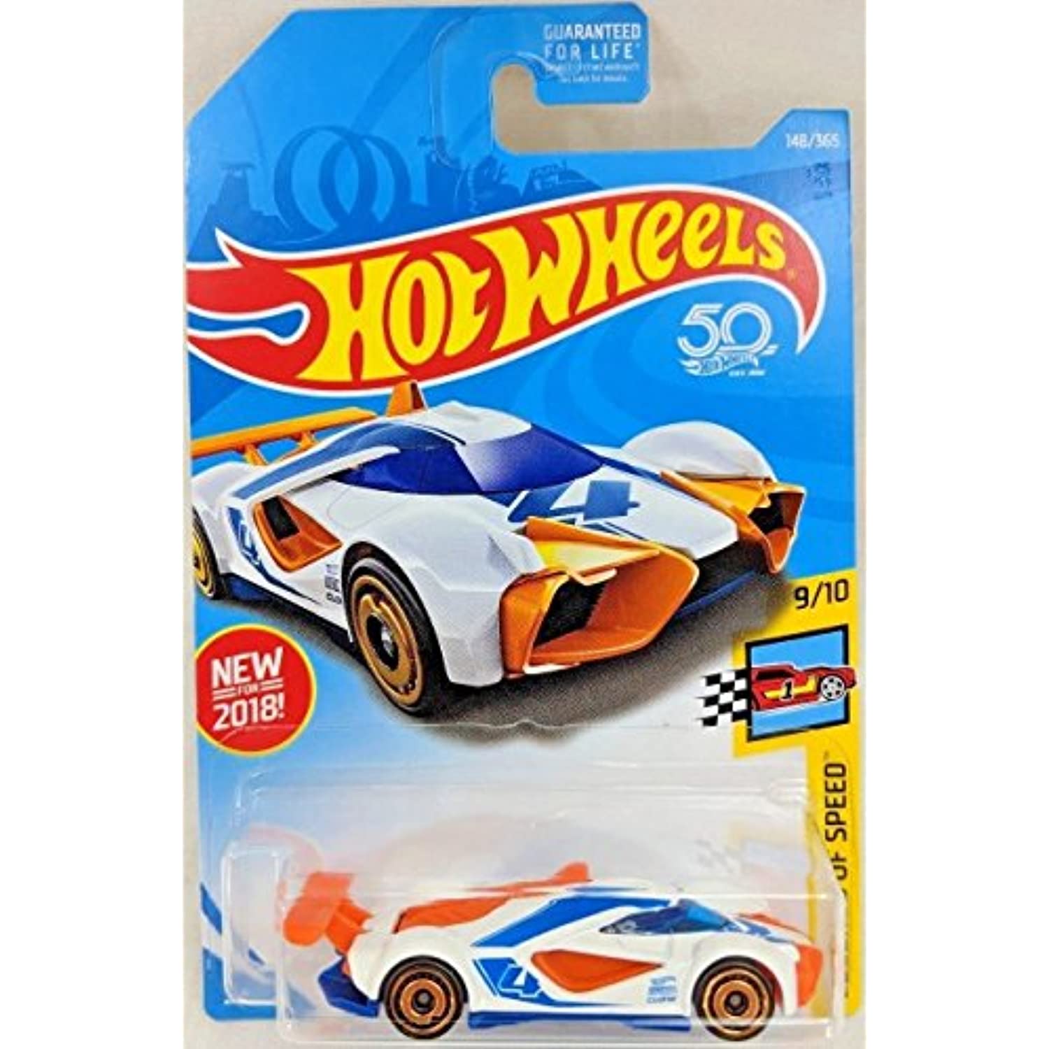 Hot Wheels 2018 50th Anniversary Legends of Speed Mach Speeder 148/365, White