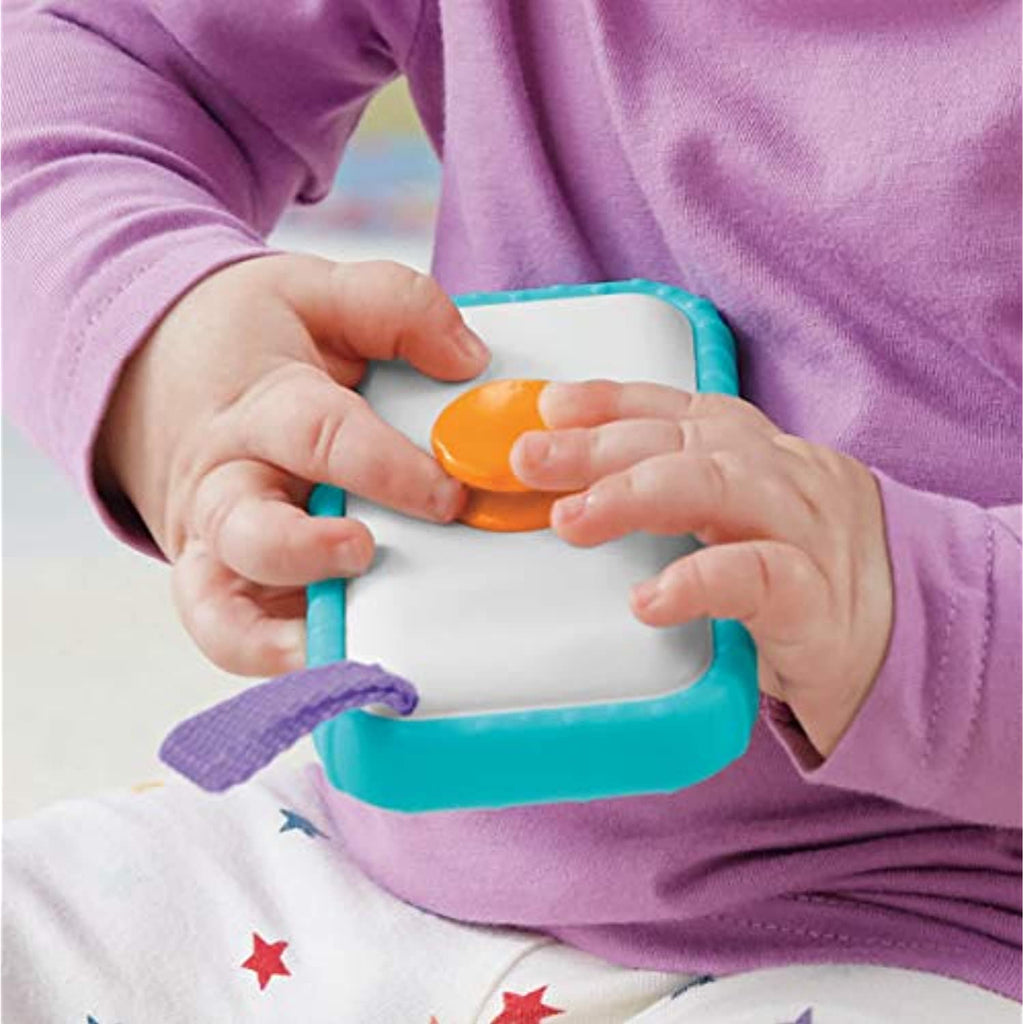 Fisher-Price #Selfie Fun Phone, Baby Rattle, Mirror and Teething Toy, Multi-Colored, 10"