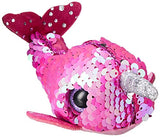 T&Y Ty Teeny Flippables Nelly - Sequin Pink Narwhal 4"