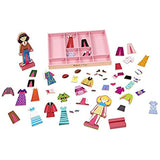 Melissa & Doug Bundle Includes 2 Items Lila and Lucky Wooden Dress-Up Princess Doll and Horse with Magnetic Accessories 108 pcs Abby and Emma Deluxe Magnetic Wood Dress-Up