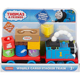 Thomas & Friends Wobble Cargo Stacker Train, Push-Along Engine with Stacking Blocks for Toddlers and Kids Ages 2 Years and up