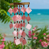 Woodstock Chimes CDCR The Original Guaranteed Musically Tuned Chime Asli Arts Collection, Diamond Capiz - Red