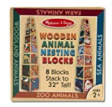 Melissa & Doug Wooden Animal Nesting Blocks - 8 Blocks Stack to Almost 3 Feet Tall