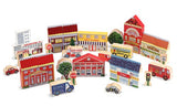 Melissa & Doug Wooden Town Blocks Play Set With Storage Tray (35 pcs)