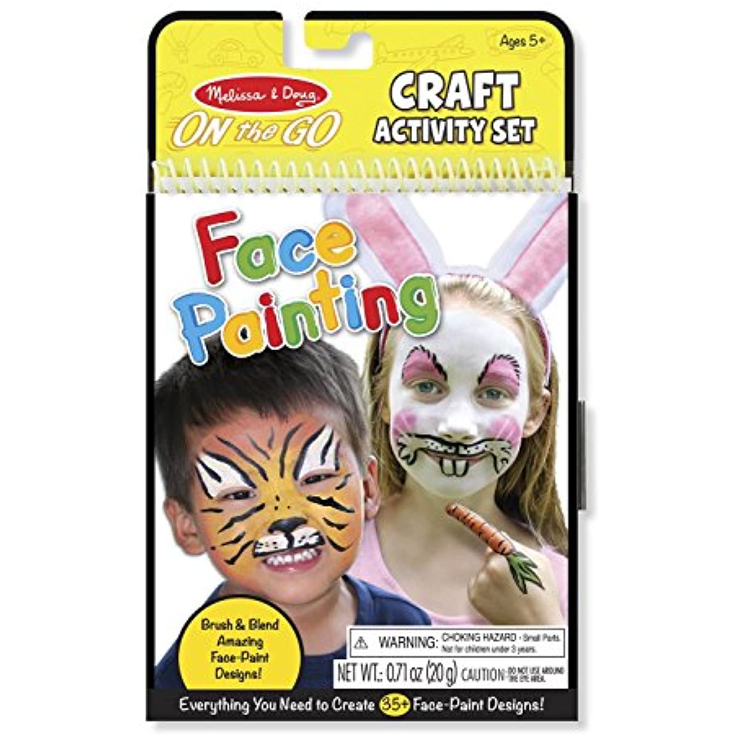Melissa & Doug Face Coloring: On-the-Go Craft Activity Set + FREE Scratch Art Mini-Pad Bundle [94399]