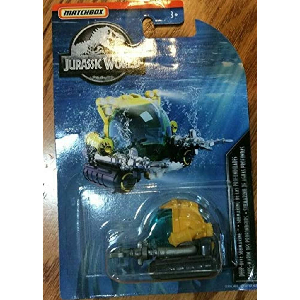 Deep-Dive Submarine New Blue Package Jurassic World Matchbox 14/24 Mbx Entertainment