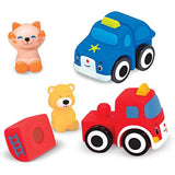 Pop Blocs Vehicles: K's Kids Baby Toy Series + 1 FREE Pair of Baby Socks Bundle [91978]