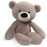 GUND Fuzzy Teddy Bear Jumbo Stuffed Animal Plush, Gray, 34"