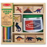 Melissa & Doug Dinosaur: Wooden Stamp Set + FREE Scratch Art Mini-Pad Bundle [16339]