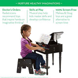 Melissa & Doug Learn-To-Play Classic Grand Piano With 30 Keys, Color-Coded Songbook, and Non-Tip Bench