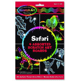 Melissa & Doug Safari Animals: Scratch Art Draw & Learn Boards + Free Scratch Art Mini-Pad Bundle [59169]