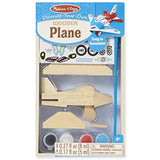 Melissa & Doug Wooden Airplane Decorate-Your-Own Kit + FREE Scratch Art Mini-Pad Bundle [95181]