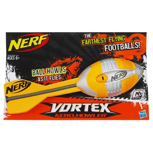 NERF N-Sports Vortex Aero Howler Football, Orange and Grey