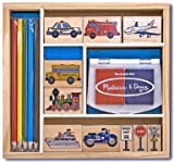 Melissa and Doug Kids Toys, Kids Car Blocks Stamp Set