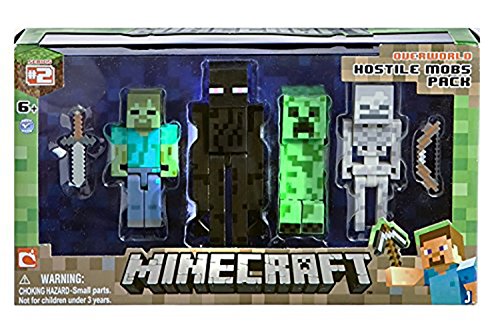 Minecraft Figure 4-pack Hostile Mobs Set