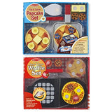 Melissa & Doug Breakfast Bundle Wooden Flip and Serve Pancake Set with Waffle Maker
