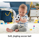Fisher-Price Just for Kicks Gift Set, 3 Soccer-Themed Infant Activity Toys for Newborn Babies from Birth & Up, Multi