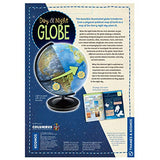 Thames & Kosmos Day & Night Globe - Handcrafted, Acrylic - Made in Germany by Columbus Globes - 10 inch, Illuminated LED Light-up with Night Sky Constellation Map
