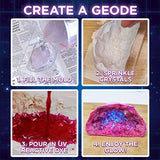 Thames & Kosmos Crystal Growing: Glow-in-The-Dark Science Kit | 12 Experiments, Ages 10+ | Learn About Crystallization | Grow Crystals & Crystal Geodes The Glow in The Dark | 32-Page Manual