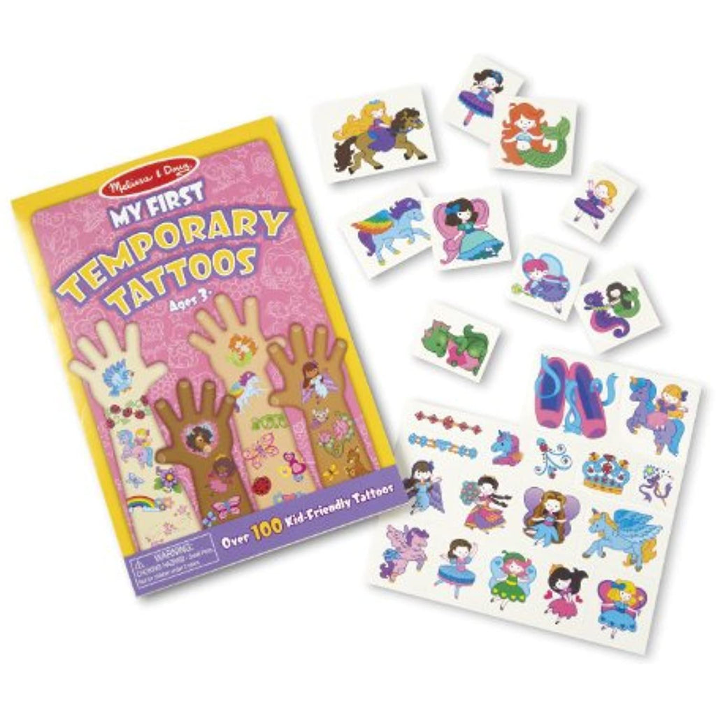 Melissa & Doug Pink: My First Temporary Tattoos - 100+ Kid-Friendly Tattoos + Free Scratch Art Mini-Pad Bundle