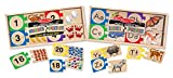 Melissa & Doug Self-Correcting Letter and Number Wooden Puzzles Set With Storage Box 92pc