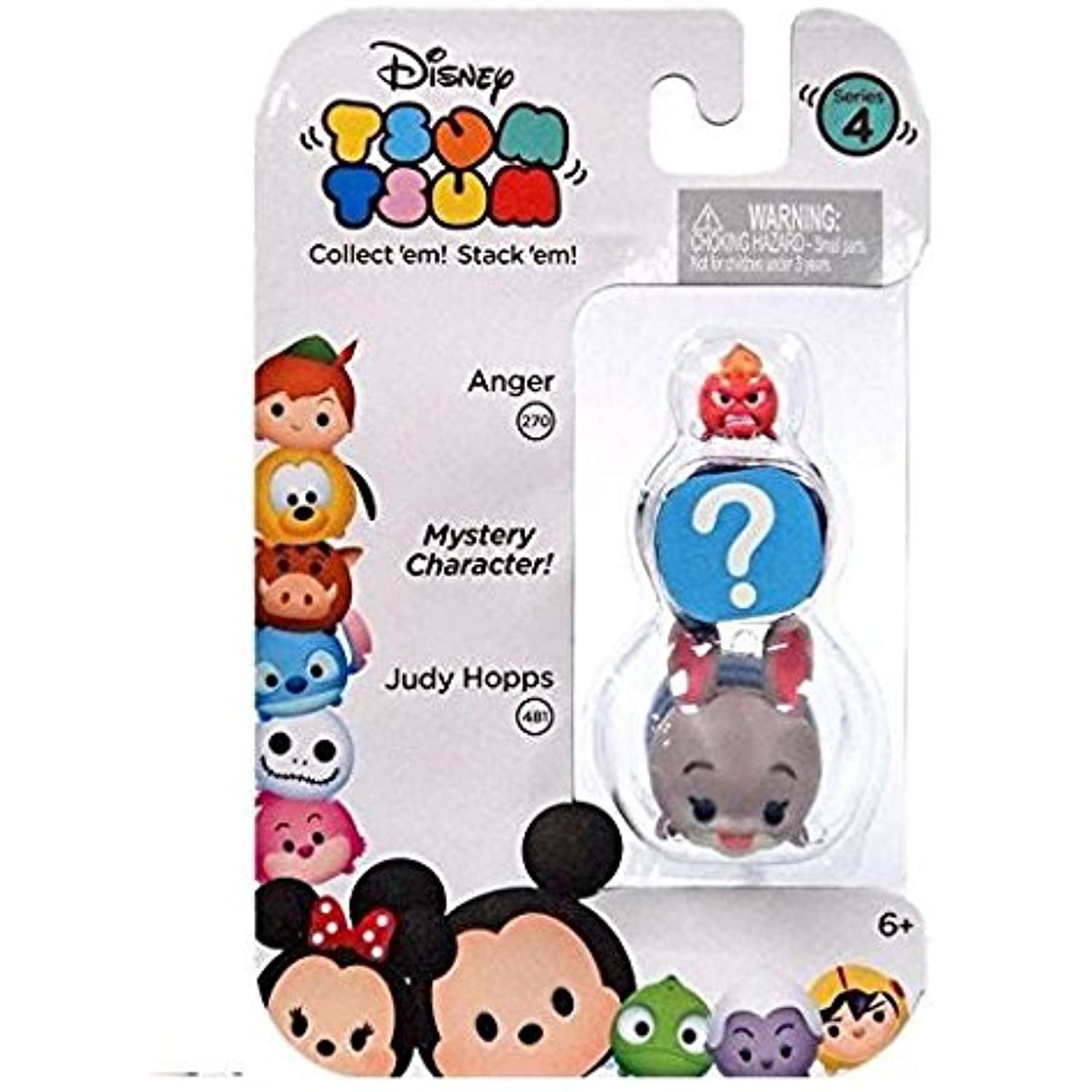 Disney Tsum Tsum Series 4 Anger & Judy Hopps 1" Minifigure 3-Pack