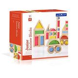 Guidecraft Jr. Rainbow Blocks: 40 Piece Set - Kids Learning & Educational Toys, Stacking Blocks