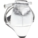 Dyeables Women's Harper Manmade Platform Sandal,Silver Metallic,9.5 B US