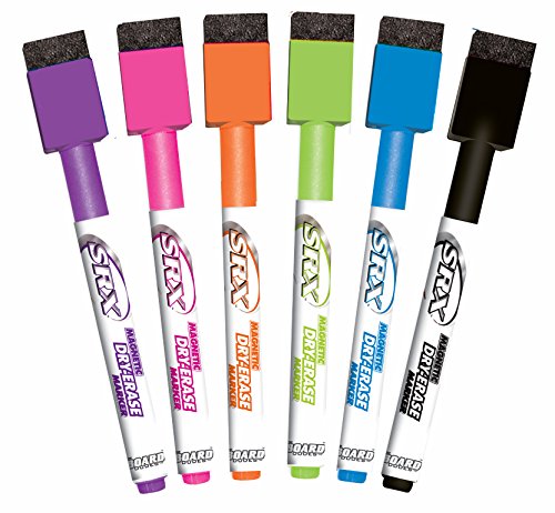 Mattel Board Dudes SRX Magnetic Dry Erase Markers 6-Pack Assorted Colors DDM77
