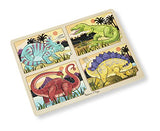 Melissa & Doug Dinosaurs 4-in-1 Wooden Jigsaw Puzzles With Storage Tray (16 pcs)