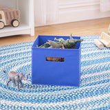 Guidecraft Blue Storage Bins - Set of 5: Cubes, Kid's Toy, Closet Shelf and Nursery Drawer Organizer