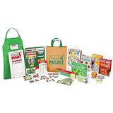 Melissa & Doug Bundle Includes 2 Items Toy Shopping Cart with Sturdy Metal Frame and Melissa amp; Doug Fresh Mart Grocery Store Food and Role Play Set 70+ Pcs Toy