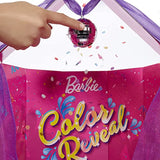 Barbie Color Reveal Surprise Party Set with 50+ Surprises: 1 Doll, 1 Chelsea Doll, 2 Pets, 6 Color-Change Activations, Accessories & More, Dance Party-Themed Set, Gift for Kids 3 Years Old & Up