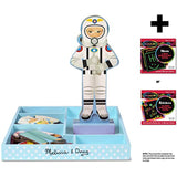 Melissa & Doug Julia: Magnetic Dress Up Doll & 1 Scratch Art Mini-Pad Bundle (05164)