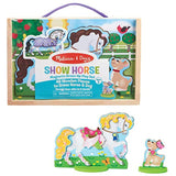 Melissa & Doug Show Horse and Dog Magnetic Dress- Wooden Figures Pretend Play Set (52 pcs)
