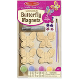 Melissa & Doug Wooden Butterfly Magnets: Decorate-Your-Own Kit & 1 Scratch Art Mini-Pad Bundle (09515)