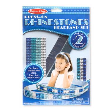 Melissa & Doug Press-On Rhinestones Headband-Making Set (Makes 2 Headbands)