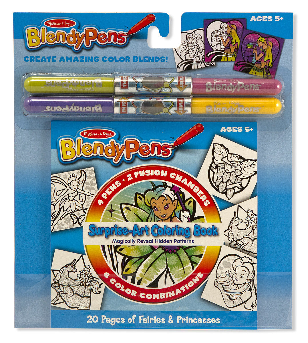 Melissa & Doug Blendy Pen - Coloring Book Princess & Fairies 5292