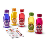Melissa & Doug Tip & Sip Toy Juice Bottles and Activity Card (6pc)