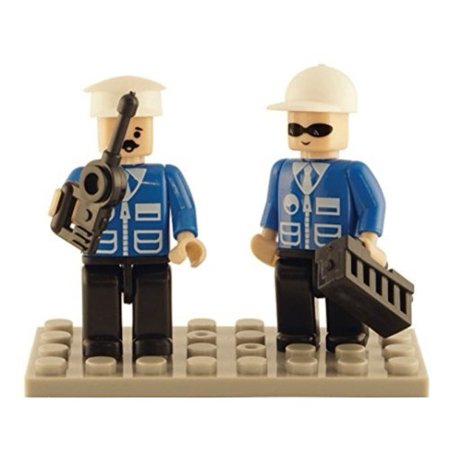 Bundle of 2 |Brictek Mini-Figurines (2 pcs Police & 2 pcs Navy Sets)