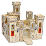 Melissa & Doug Deluxe Folding Medieval Wooden Castle - Hinged for Compact Storage