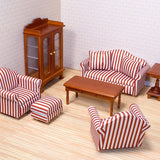 Melissa & Doug Classic Victorian Wooden and Upholstered Dollhouse Living Room Furniture (9pc)