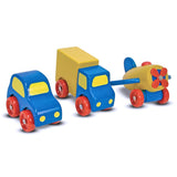 Melissa & Doug Deluxe Wooden First Vehicles Set With Truck, Car, and Airplane